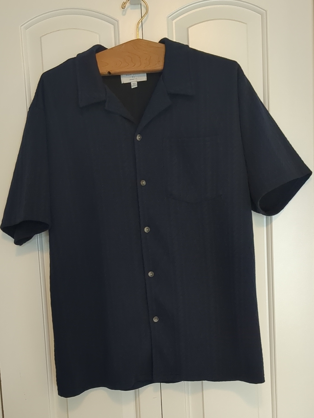 Ocean Current Navy Short-Sleeve Button-Down Shirt